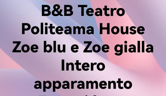 B&B Teatro Politeama House Zoe blu e gialla intero appartamento